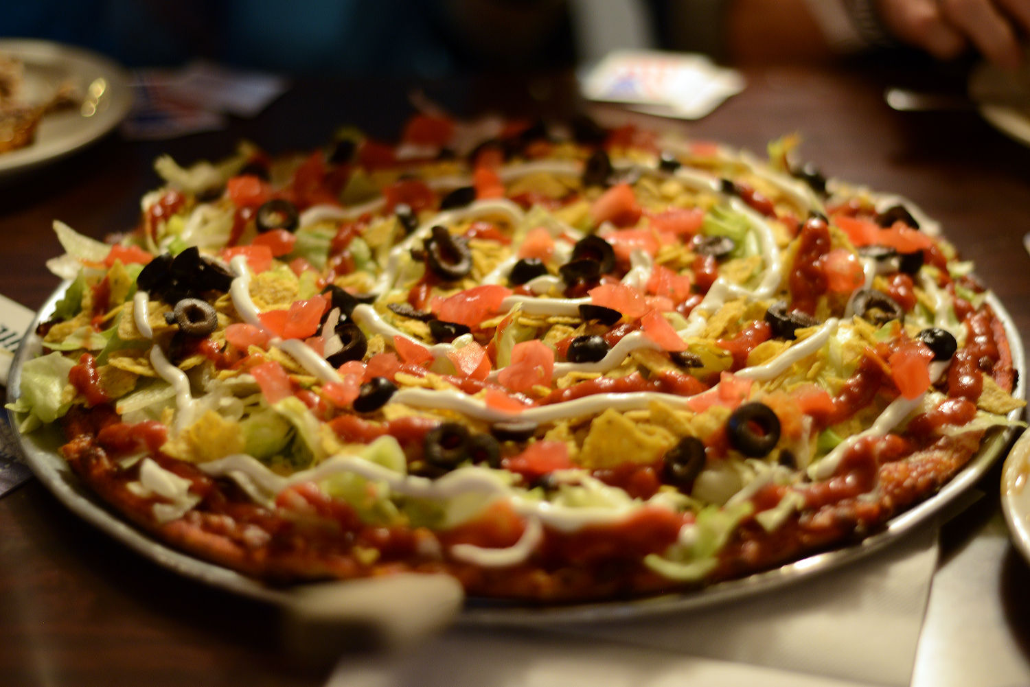 Taco Pizza at Fowl Play Sports Bar & Casino